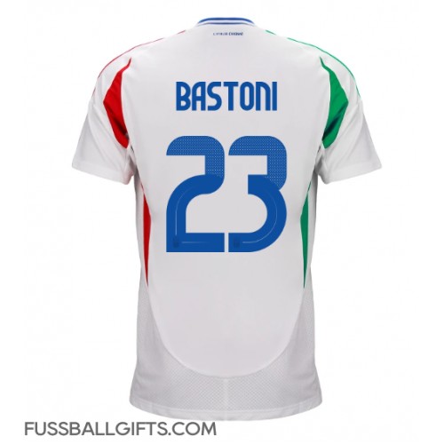 Italien Alessandro Bastoni #23 Fußballbekleidung Auswärtstrikot EM 2024 Kurzarm